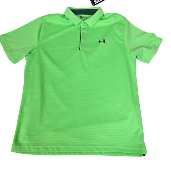 Lot of 2 Men's Golf Polo Shirt XL Under Armour Tech Orange and Green L34 - Picture 7 of 9